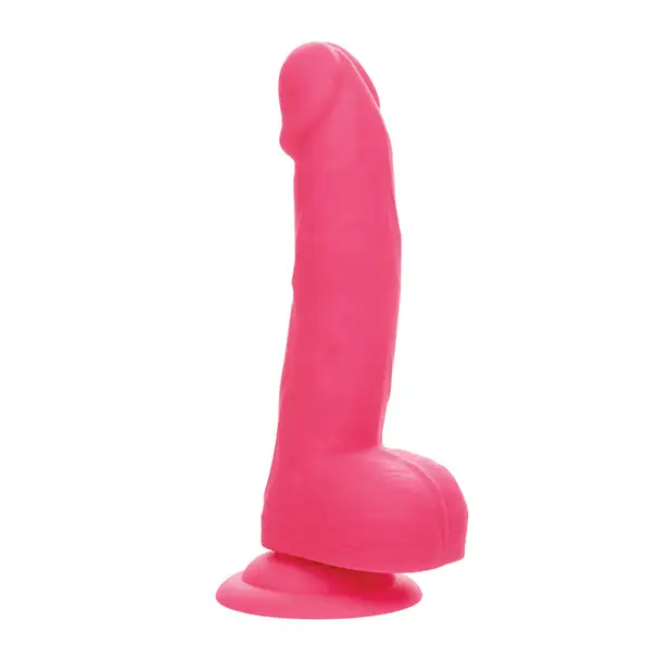 Silicone Studs Neon 6’’ Dildo - Pink - Dongs & Dildos