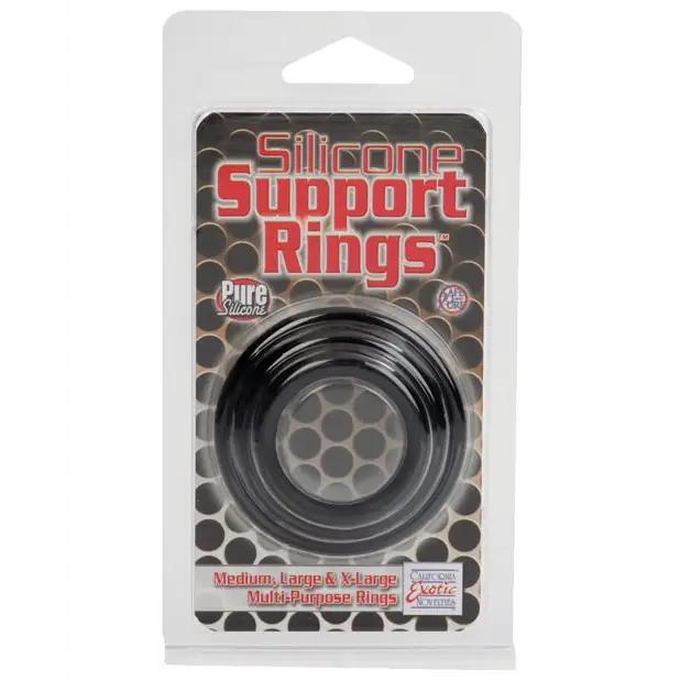 Silicone Support Rings - Black - Penis Enhancement