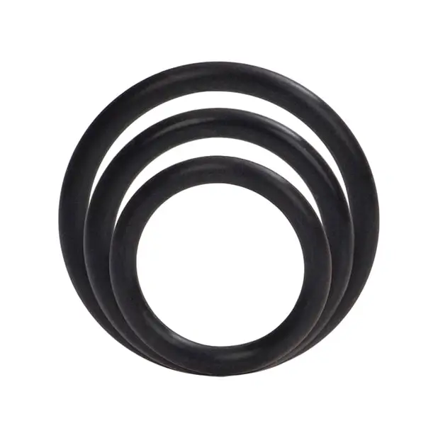Silicone Support Rings - Black - Penis Enhancement