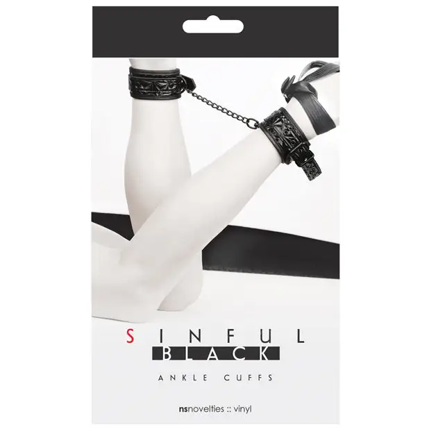 Sinful Ankle Cuffs, Black
