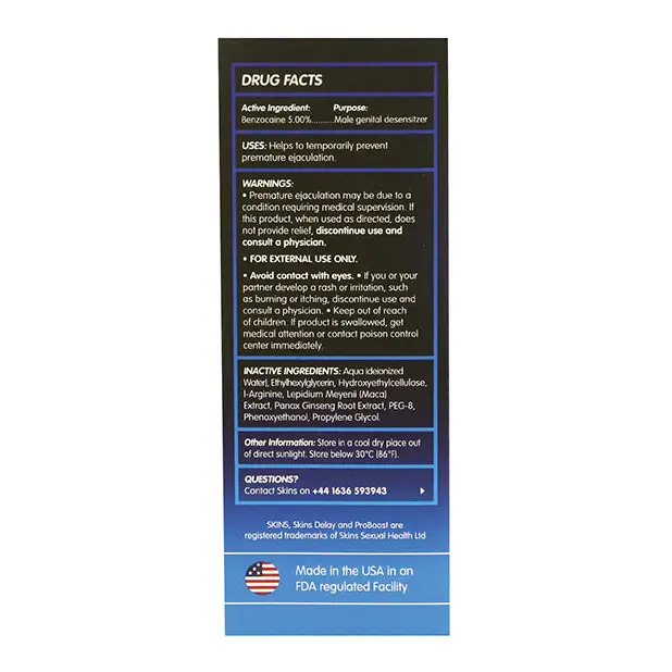Skins Benzocaine Delay Serum, 15 ml
