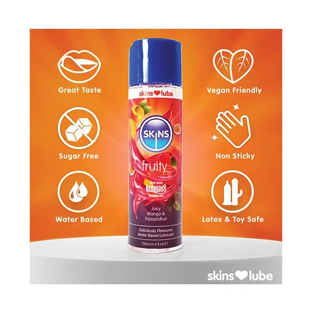 Skins Water Based Lubricant - 4.4 oz Mango & Passion Fruit