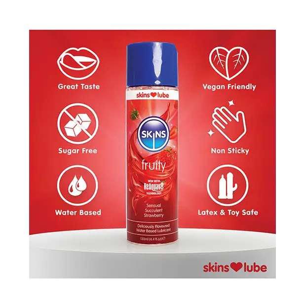 Skins Water Based Lubricant - 4.4 oz Strawberry