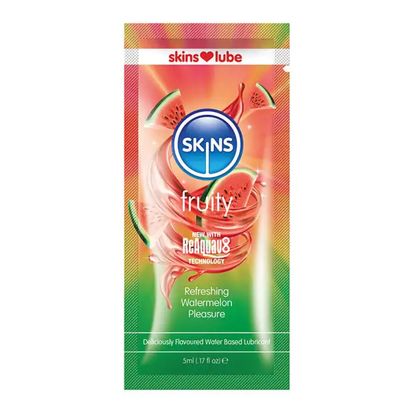 Skins Water Based Lubricant - 5 ml Foil Watermelon - Lubricants