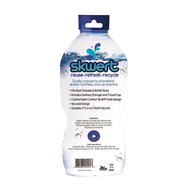 Skwert Water Bottle Enema - Blue - Gay & Lesbian Products