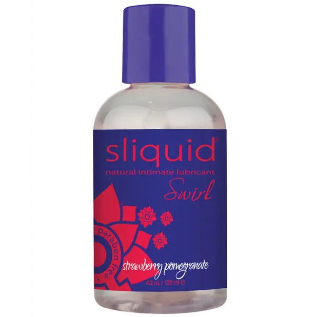 Sliquid Naturals Swirl Lubricant - 4.2 oz Strawberry Pomegranate - Flavored