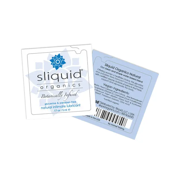Sliquid Organics Natural Intimate Lubricant -.17 oz Pillow - Lubricants