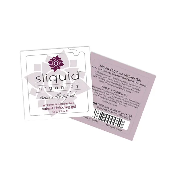Sliquid Organics Natural Lubricating Gel -.17 oz Pillow - Lubricants