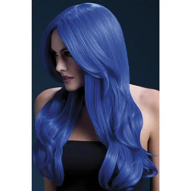 Smiffy The Fever Wig Collection Khloe - Neon Blue - Costumes
