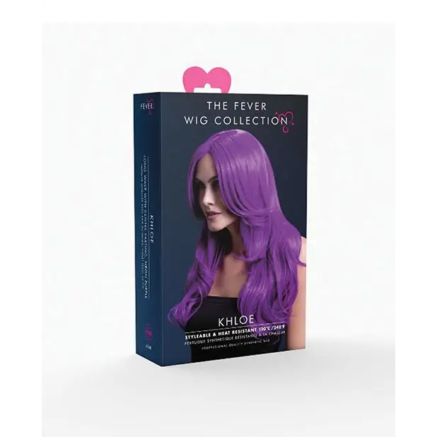 Smiffy The Fever Wig Collection Khloe - Neon Purple - Costumes