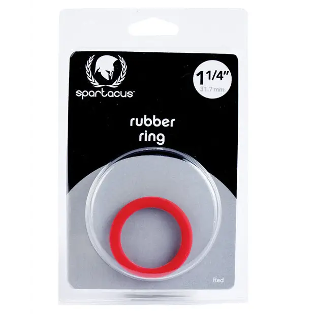 Spartacus 1.25’’ Rubber Cock Ring - Red - Penis Enhancement