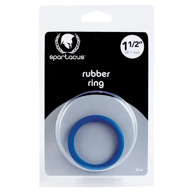 Spartacus 1.5’’ Rubber Cock Ring - Blue - Penis Enhancement