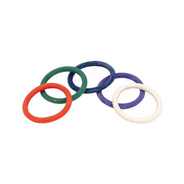 Spartacus 1.5’’ Rubber Cock Ring Set - Rainbow Pack of 5 - Penis Enhancement