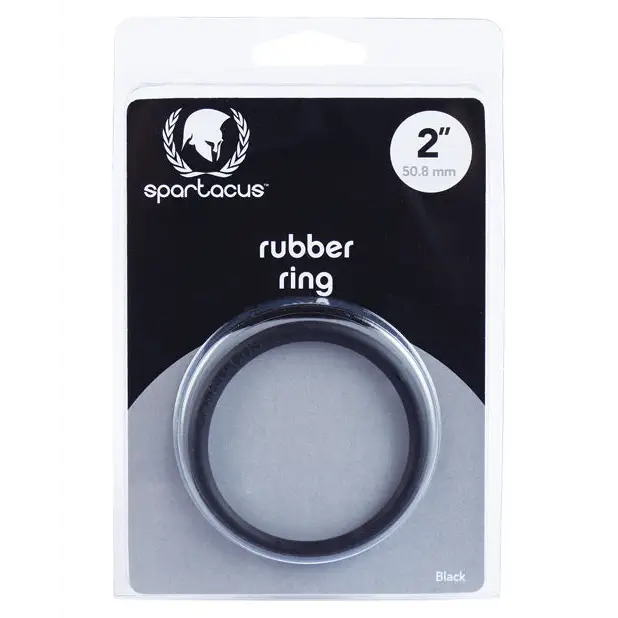 Spartacus 2’’ Rubber Cock Ring - Black - Penis Enhancement