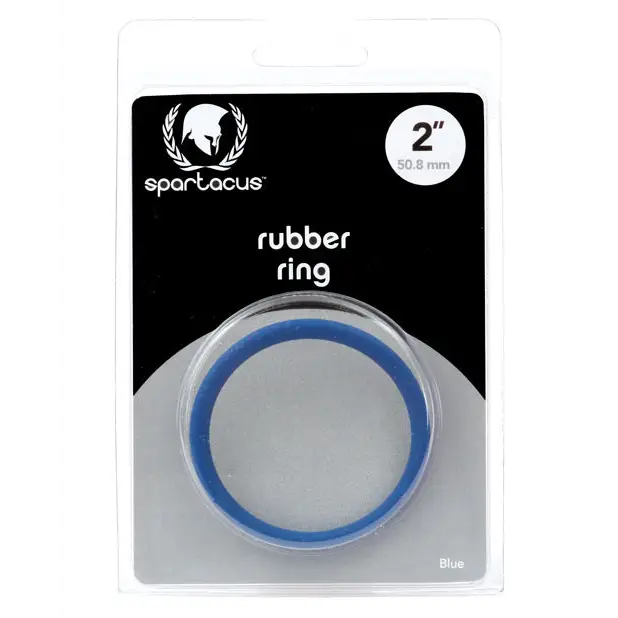 Spartacus 2’’ Rubber Cock Ring - Blue - Penis Enhancement