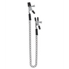 Spartacus Adjustable Alligator Nipple Clamps w/Link Chain - Bondage Blindfolds & Restraints