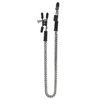 Spartacus Adjustable Alligator Nipple Clamps w/Silver Chain - Bondage Blindfolds & Restraints