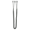 Spartacus Adjustable Black Tweezer Nipple Clamps w/Chain - Bondage Blindfolds & Restraints