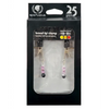 Spartacus Adjustable Broad Tip Nipple Clamps w/Purple Beads - Bondage Blindfolds & Restraints
