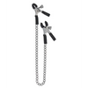 Spartacus Adjustable Micro Plier Nipple Clamps w/Link Chain - Bondage Blindfolds & Restraints