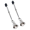 Spartacus Adjustable Tweezer Nipple Clamps w/Bells - Bondage Blindfolds & Restraints