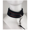 Spartacus Collar & Leash - Neoprene Red - Bondage Blindfolds & Restraints