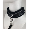 Spartacus Collar & Leash - Neoprene Silver - Bondage Blindfolds & Restraints