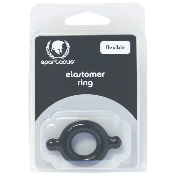 Spartacus Elastomer Cock Ring - Black - Penis Enhancement