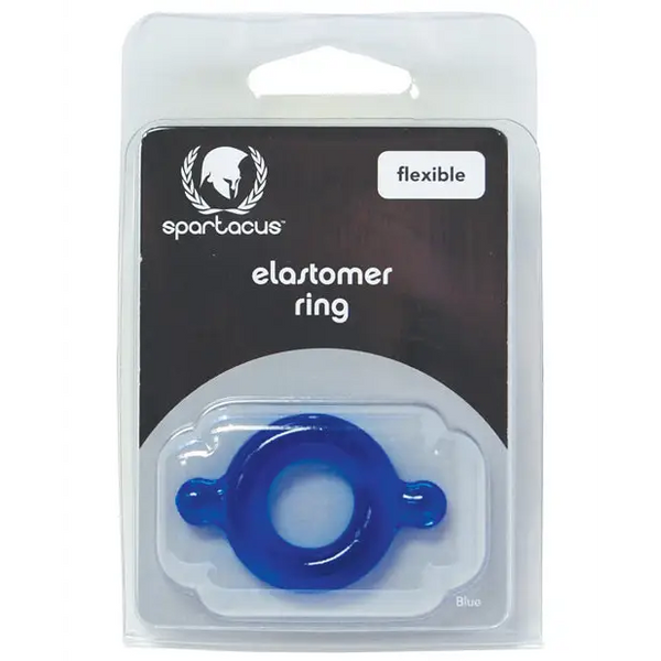 Spartacus Elastomer Cock Ring - Blue - Penis Enhancement