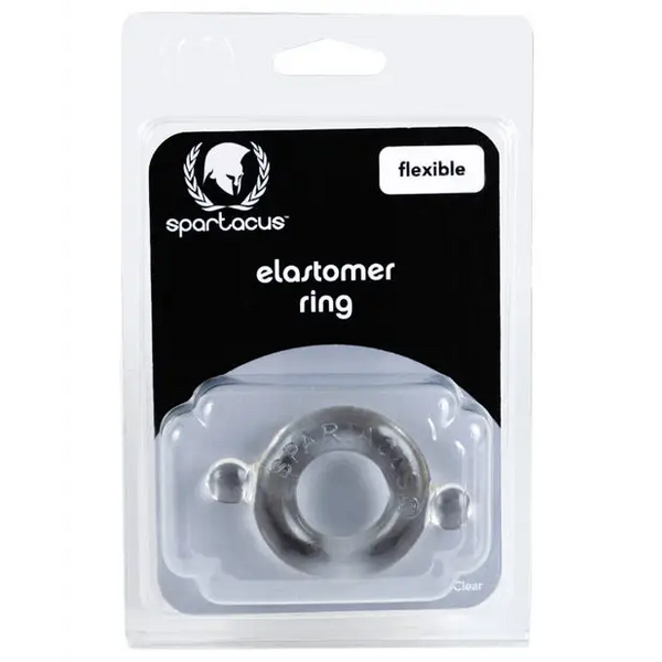 Spartacus Elastomer Cock Ring - Clear - Penis Enhancement