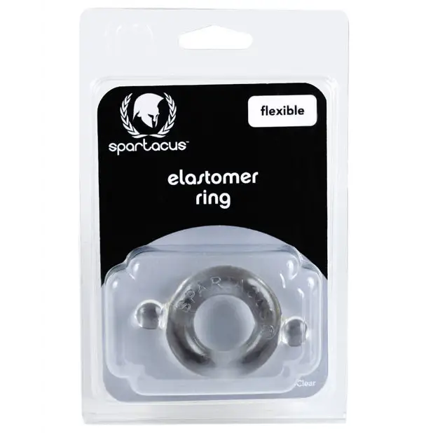 Spartacus Elastomer Cock Ring - Clear - Penis Enhancement