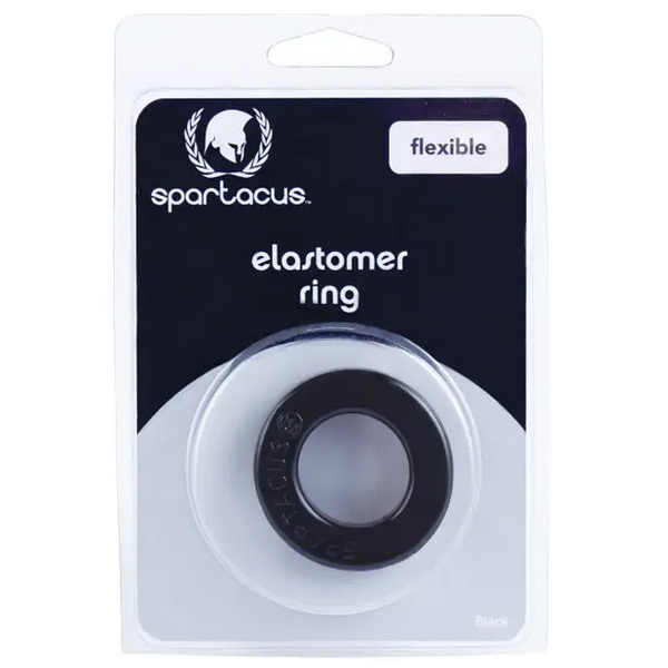 Spartacus Elastomer Cock Ring - Metro Black - Penis Enhancement