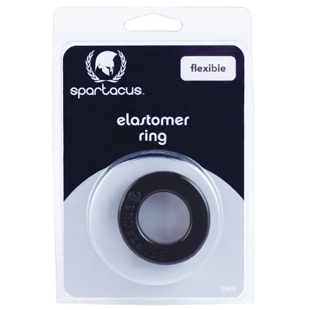 Spartacus Elastomer Cock Ring - Metro Black - Penis Enhancement