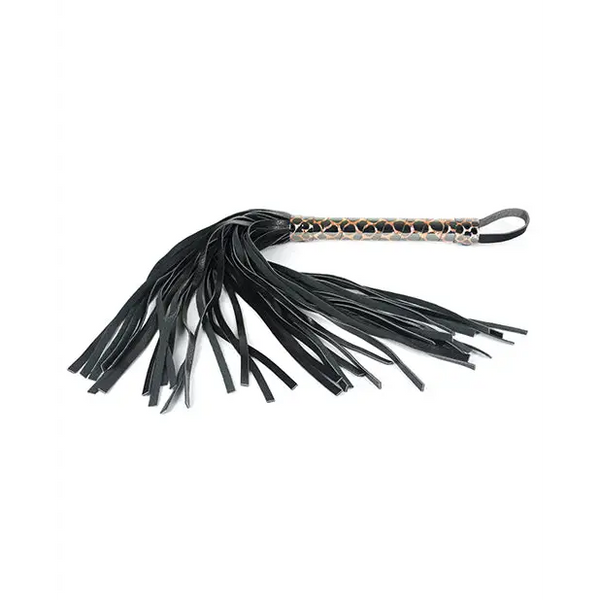 Spartacus Faux Leather Flogger - Gold - Bondage Blindfolds & Restraints