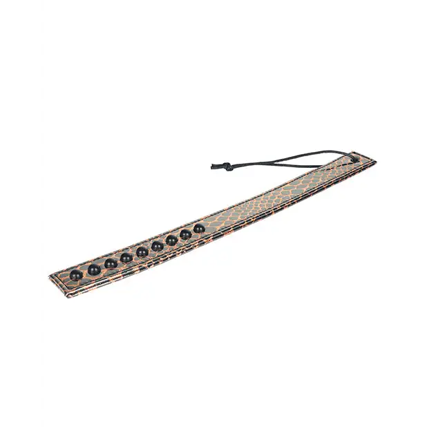 Spartacus Faux Leather Paddle - Gold - Bondage Blindfolds & Restraints