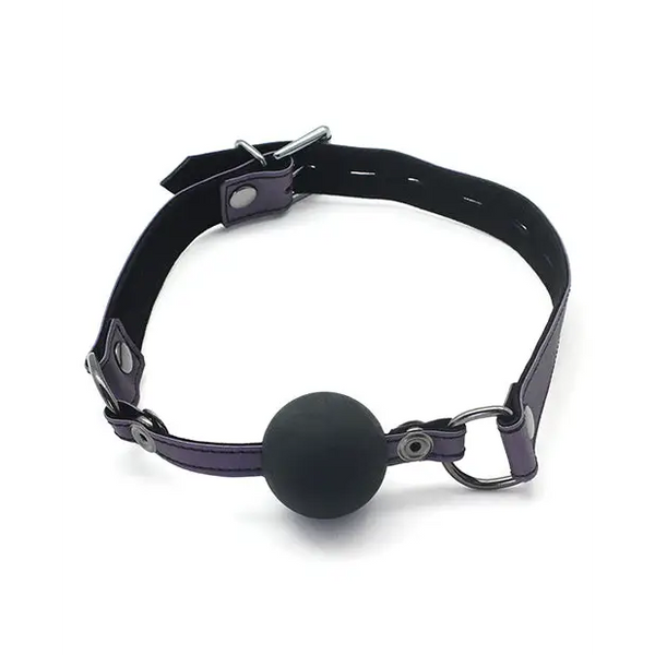 Spartacus Galaxy Legend Silicone Ball Gag - Purple - Bondage Blindfolds & Restraints