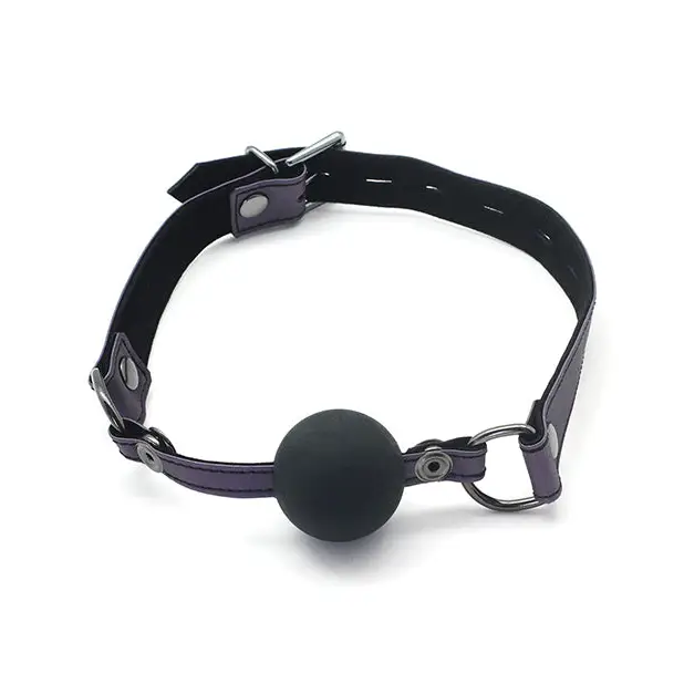 Spartacus Galaxy Legend Silicone Ball Gag - Purple - Bondage Blindfolds & Restraints