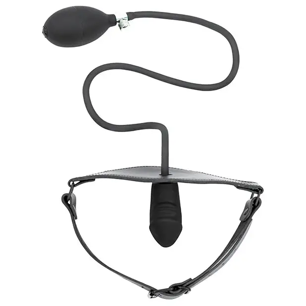 Spartacus Inflatable Dildo Gag with hand pump - Bondage Blindfolds & Restraints