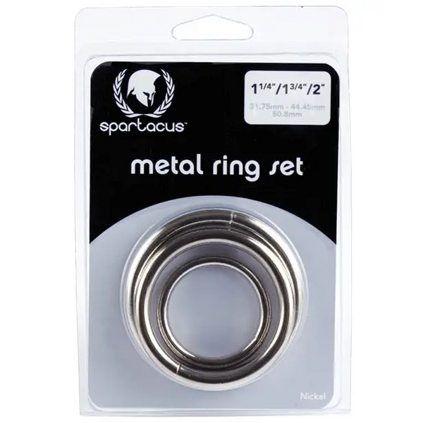Spartacus Metal Ring Set - Pack of 3 - Penis Enhancement