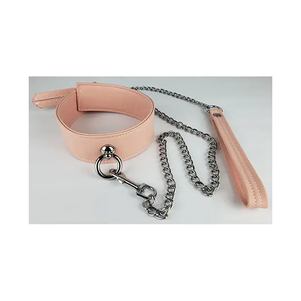 Spartacus Organsilicone PU Collar & Leash - Bondage Blindfolds & Restraints