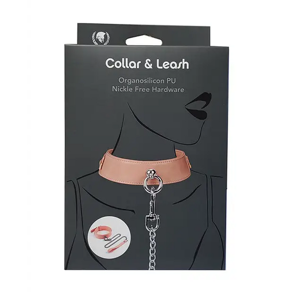 Spartacus Organsilicone PU Collar & Leash - Bondage Blindfolds & Restraints