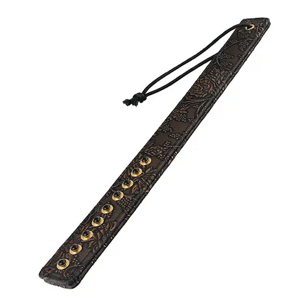 Spartacus Paddle w/Gems - Brown Floral Print - Bondage Blindfolds & Restraints