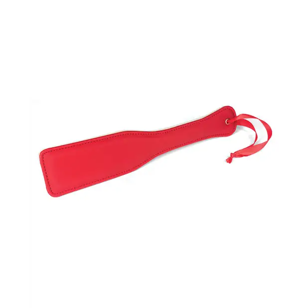 Spartacus PU Paddle w/Reverse Plush - Red - Bondage Blindfolds & Restraints