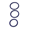 Spartacus Seamless Stainless Steel C-Ring - Blue Pack of 3 - Penis Enhancement
