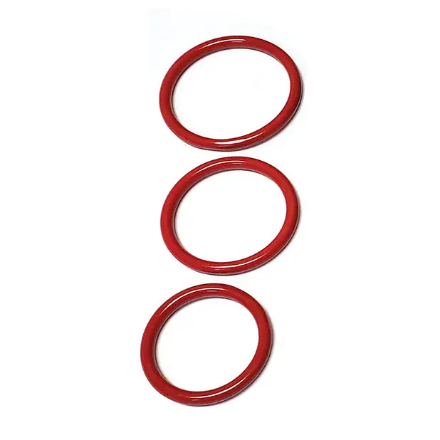 Spartacus Seamless Stainless Steel C-Ring - Red Pack of 3 - Penis Enhancement