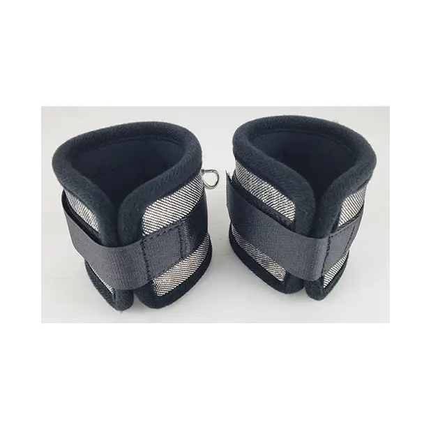 Spartacus Wrist Restraints - Neoprene Silver - Bondage Blindfolds & Restraints
