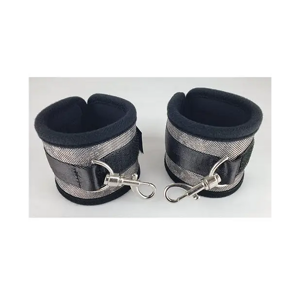 Spartacus Wrist Restraints - Neoprene Silver - Bondage Blindfolds & Restraints