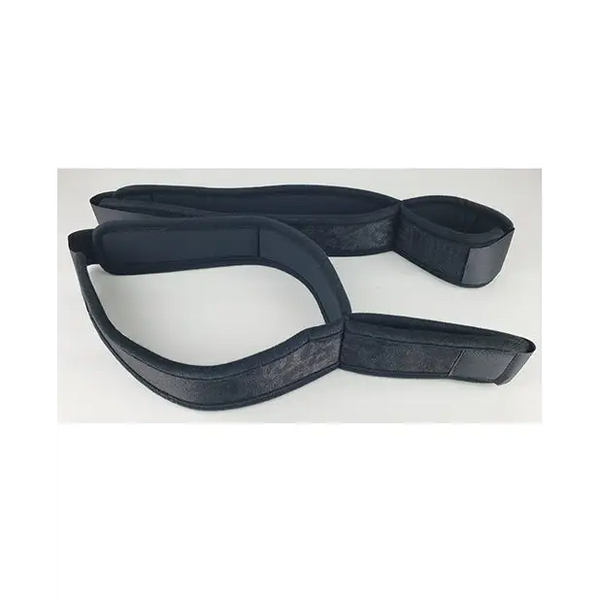 Spartacus Wrist to Thigh Cuffs - Neoprene Black - Bondage Blindfolds & Restraints
