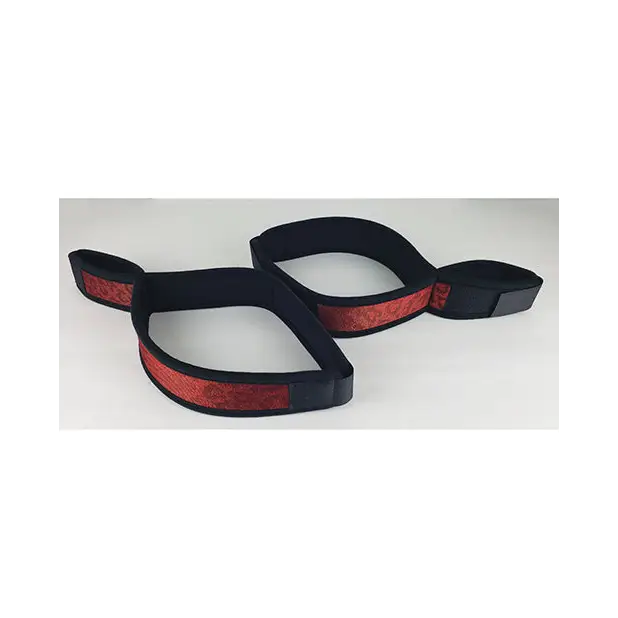 Spartacus Wrist to Thigh Cuffs - Neoprene Red - Bondage Blindfolds & Restraints