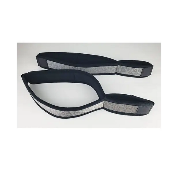 Spartacus Wrist to Thigh Cuffs - Neoprene Silver - Bondage Blindfolds & Restraints